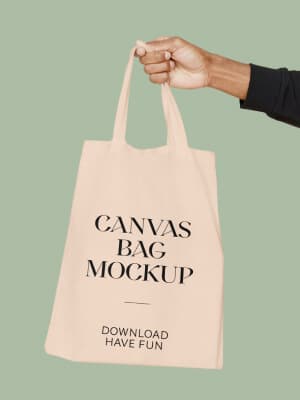 Canvas bag mockup